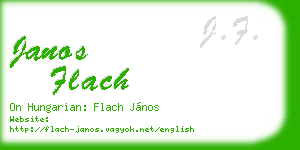 janos flach business card